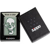 ZIPPO GREEN SKULL